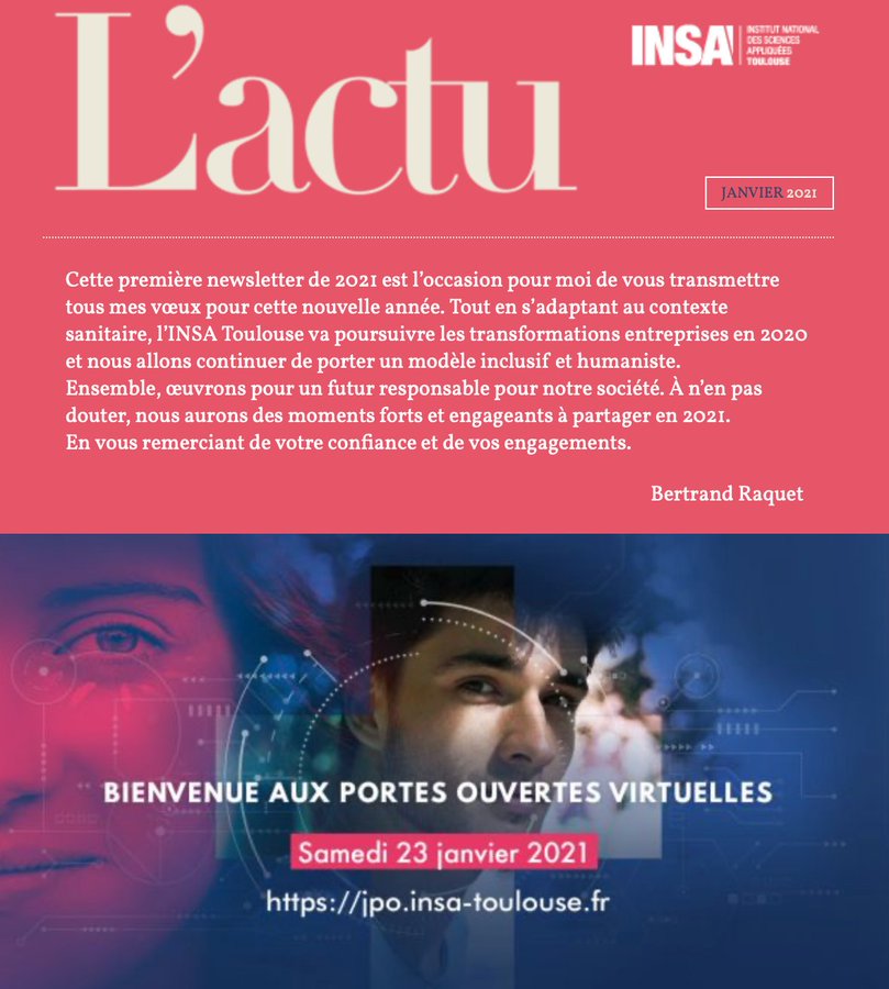 Newsletter ACTUS INSA TOULOUSE