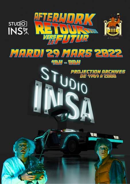 Afterwork RETOUR VERS LE FUTUR - le mardi 29 mars 2022 de 18h à 00h au bar de l'INSA - Projection archives de 1989 à 2000 par le Studio INSA
